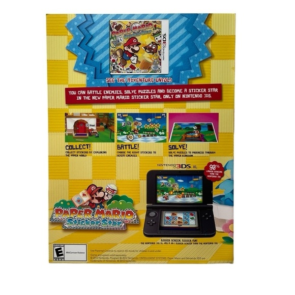 Paper Mario Sticker Star Folders Set of 20 Promotional Memorabilia Nintendo 3DS - Picture 2 of 5